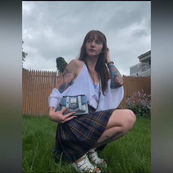 Scottish Purse Bag Blue Plaid - Picture 2 of 8